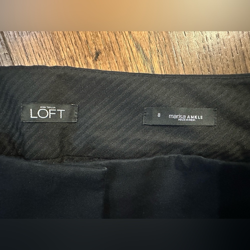 LOFT Marissa Black Ankle Pants- size 8 - Picture 3 of 7